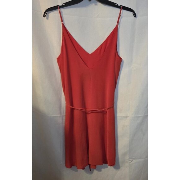 Rory Beca Silk Removable Waist Tie Spaghetti Strap Slip Dress Lined Red Small - Picture 1 of 3